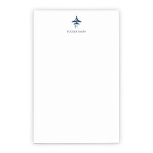 Fighter Jet Personalized Notepad With Name