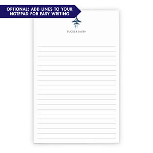 Fighter Jet Personalized Notepad With Name