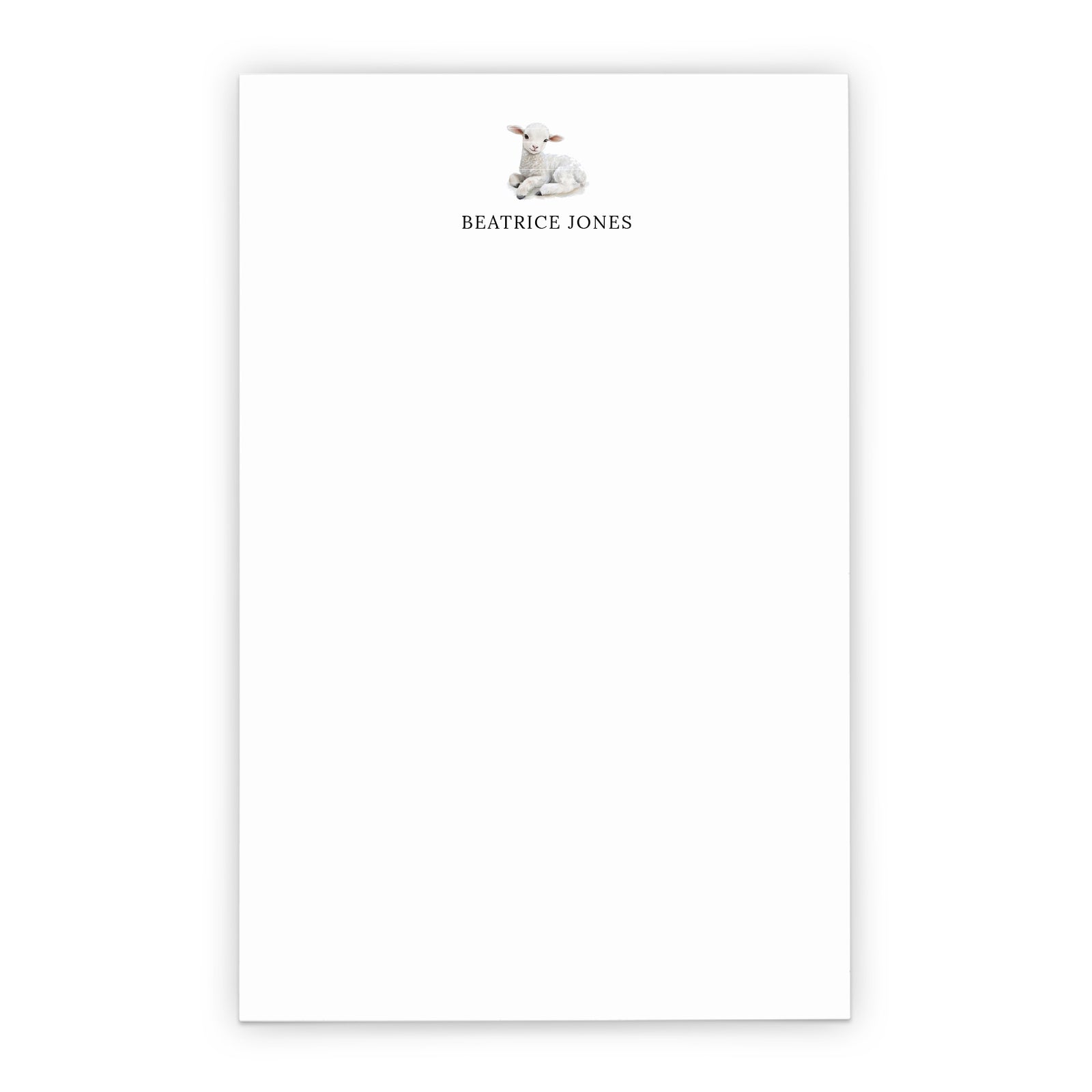 Personalized Lamb Notepad For Work