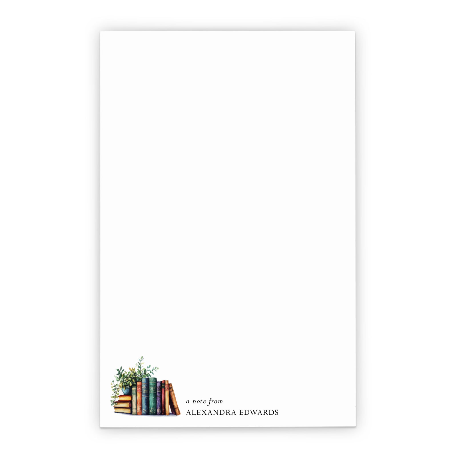 Book Lovers Personalized Stationery Notepad