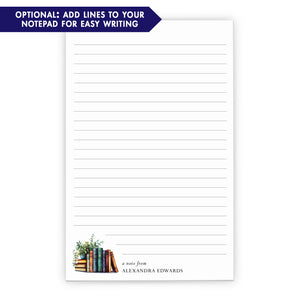 Book Lovers Personalized Stationery Notepad