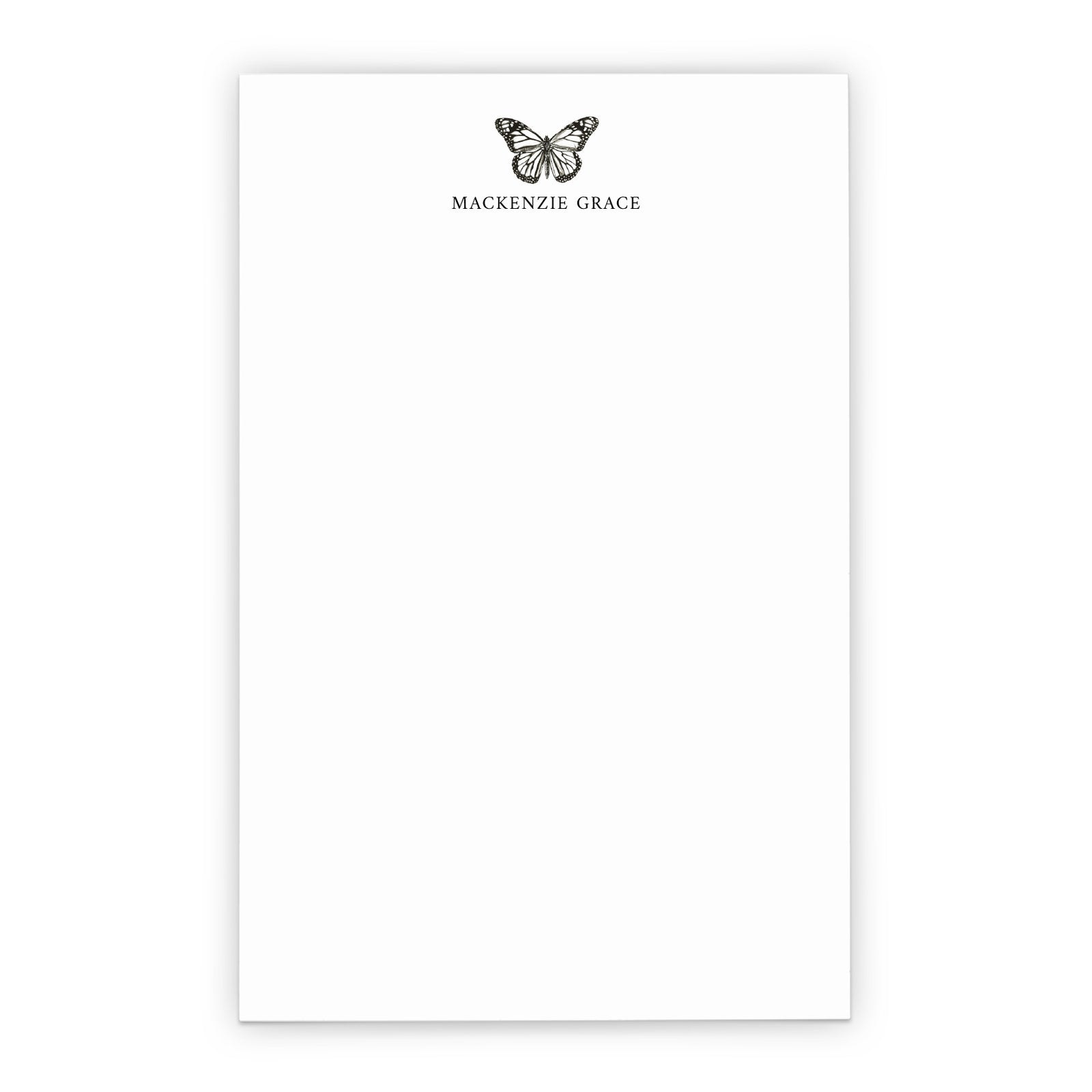 Butterfly Personalized Note Pads With Name