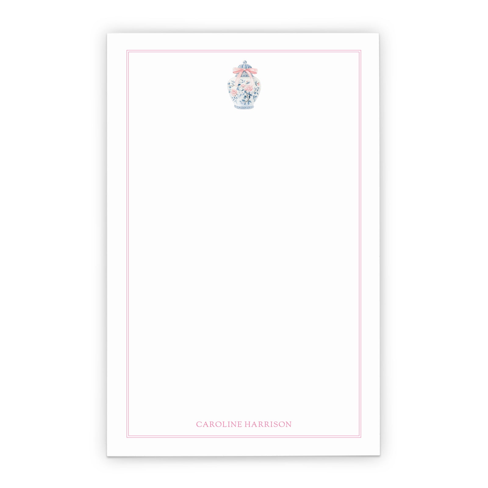 Ginger Jar Personalized Notepad With Border