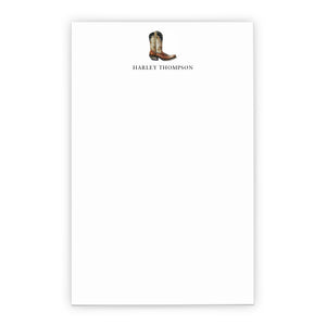 Cowboy Boots Personalized Notepad