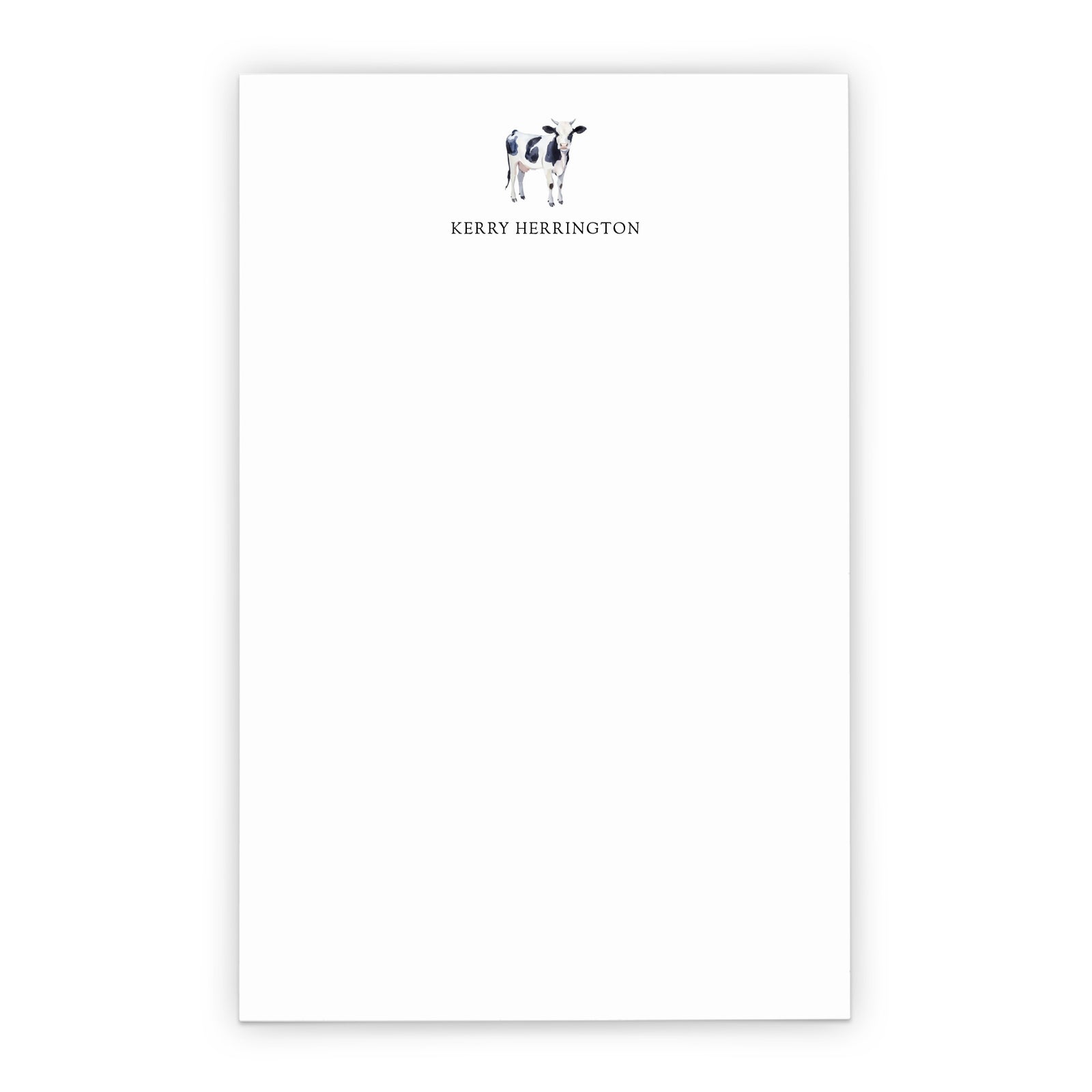 Cow Personalized Notepad With Name