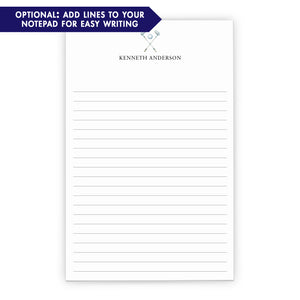 Golf Themed Personalized Notepad