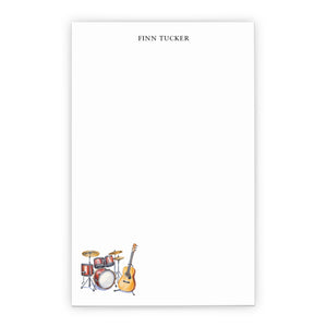 Music Personalized Notepad With Instruments