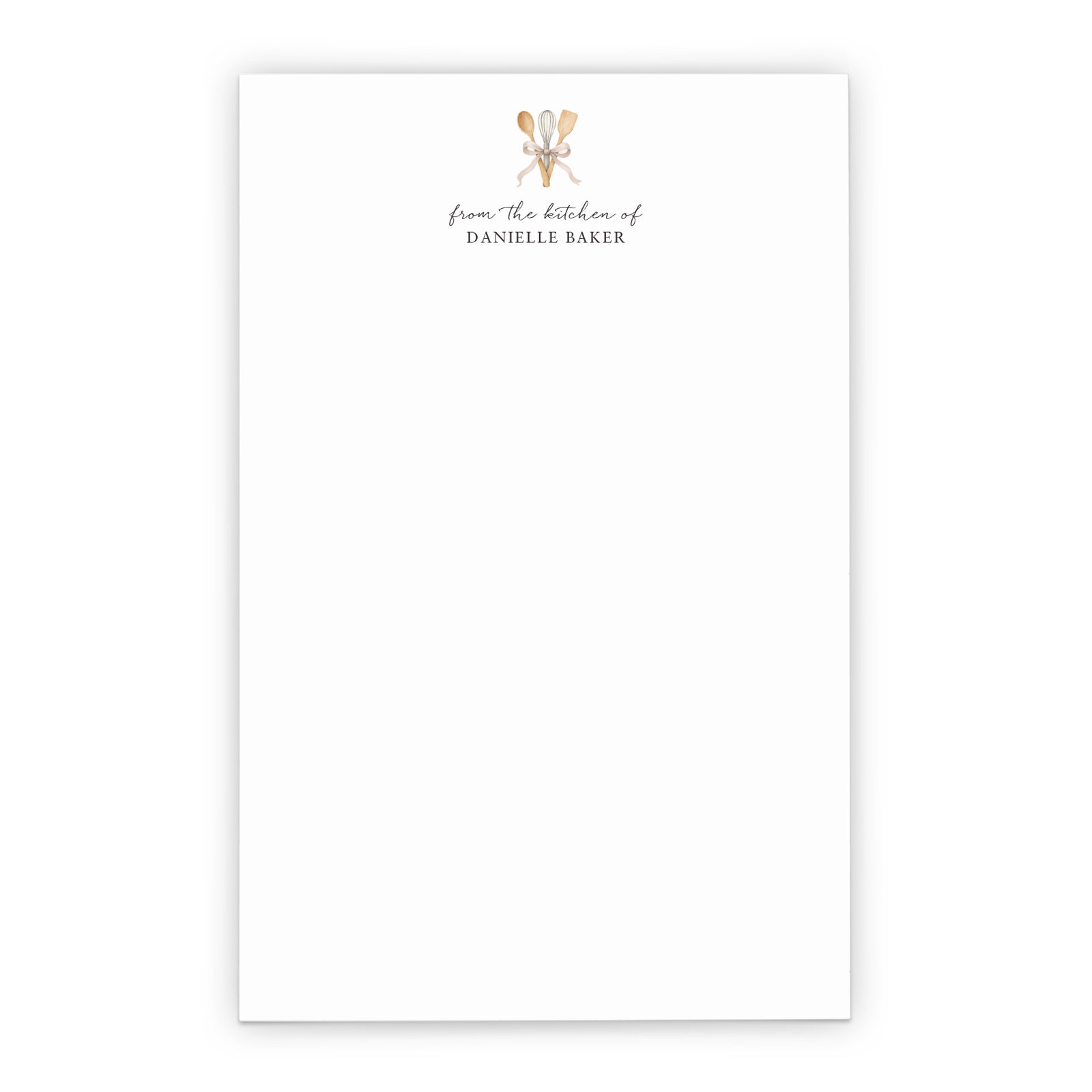 Baking Themed Personalized Notepad