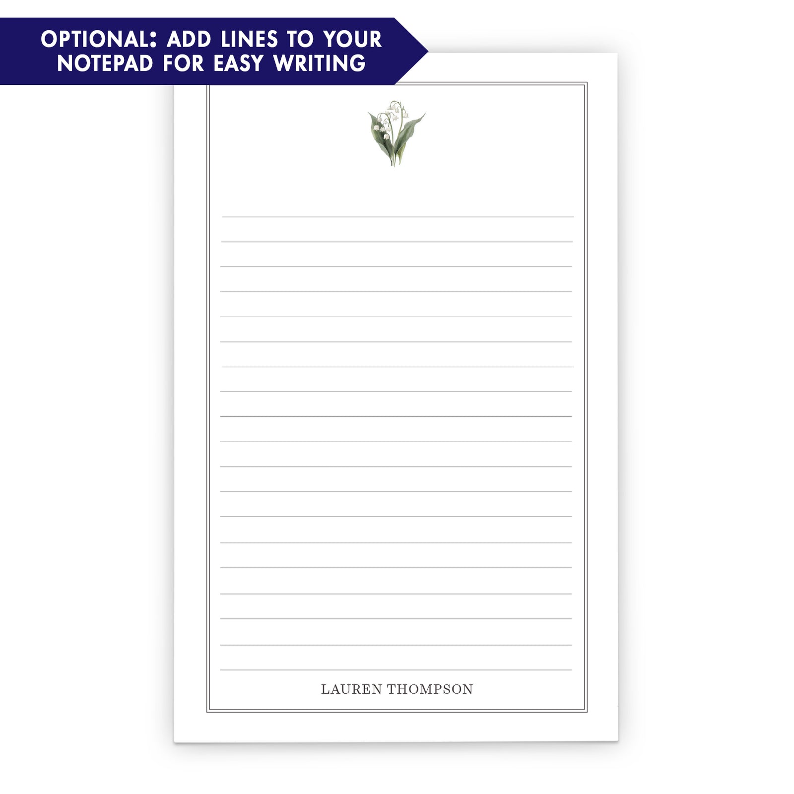 Lily Of The Valley Personalized Notepad