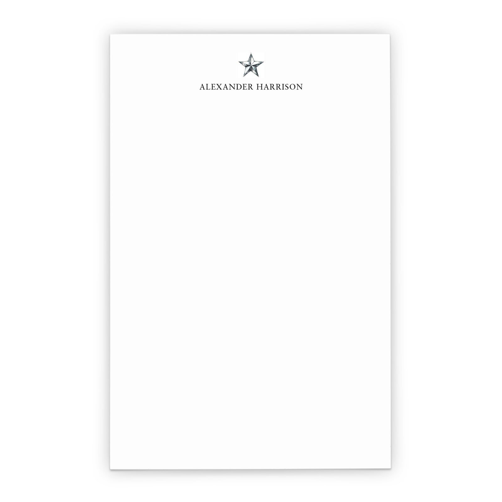 Military Star Personalized Notepad