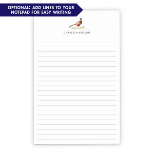 Pheasant Personalized Notepad