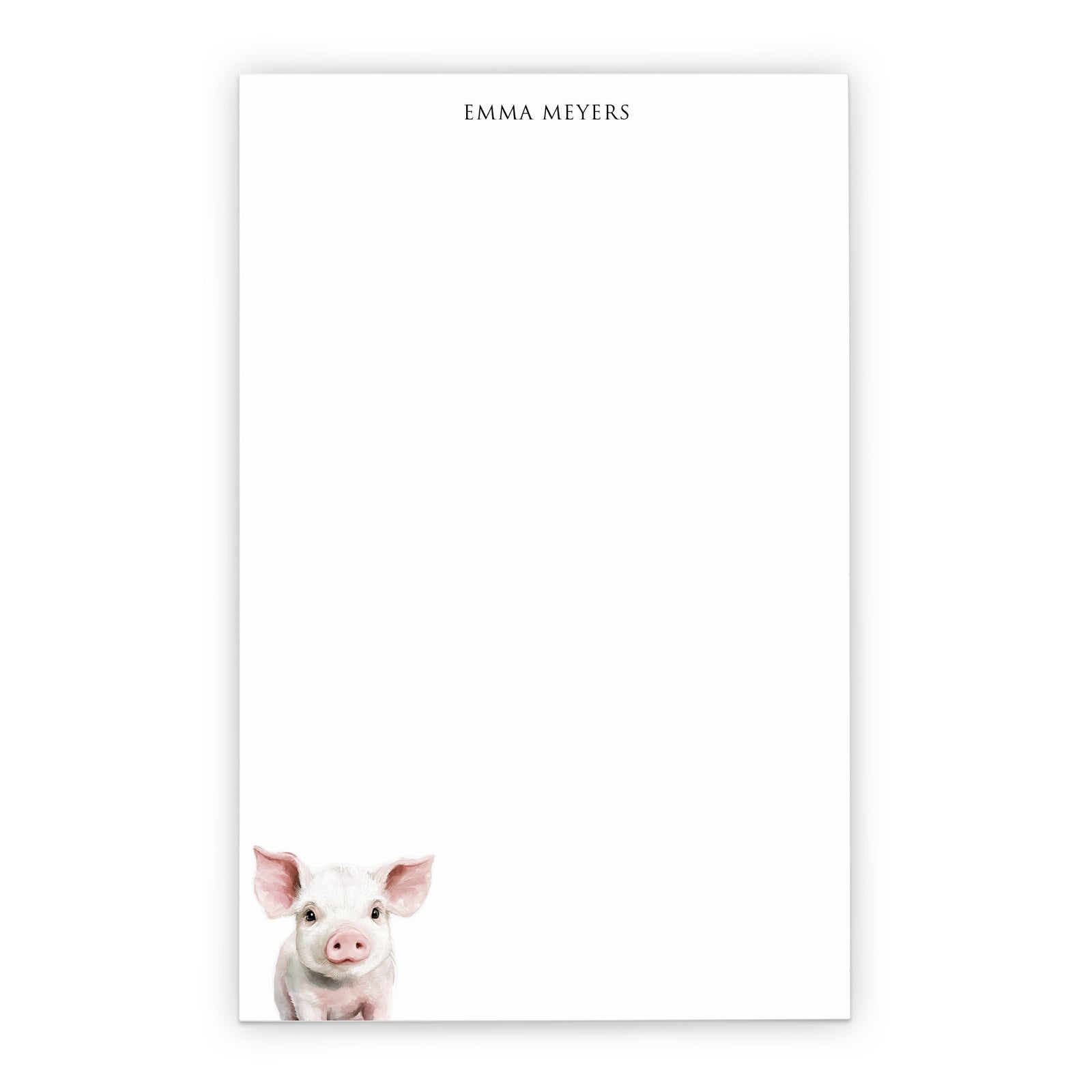 Pig Personalized Notepad With Name