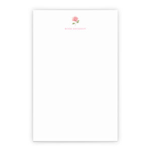 Pink Rose Personalized Notepad