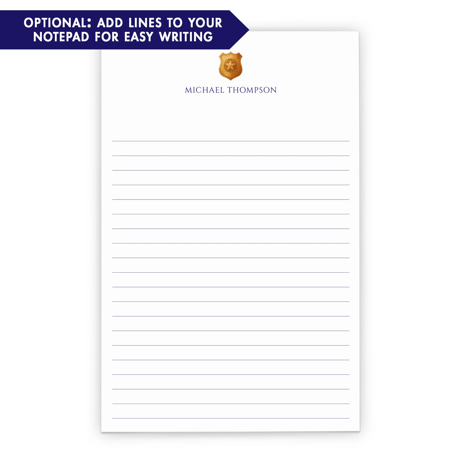 Police Officer Personalized Notepad