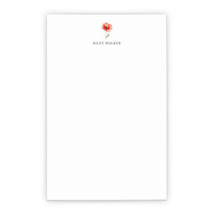 Poppy Flower Personalized Notepad