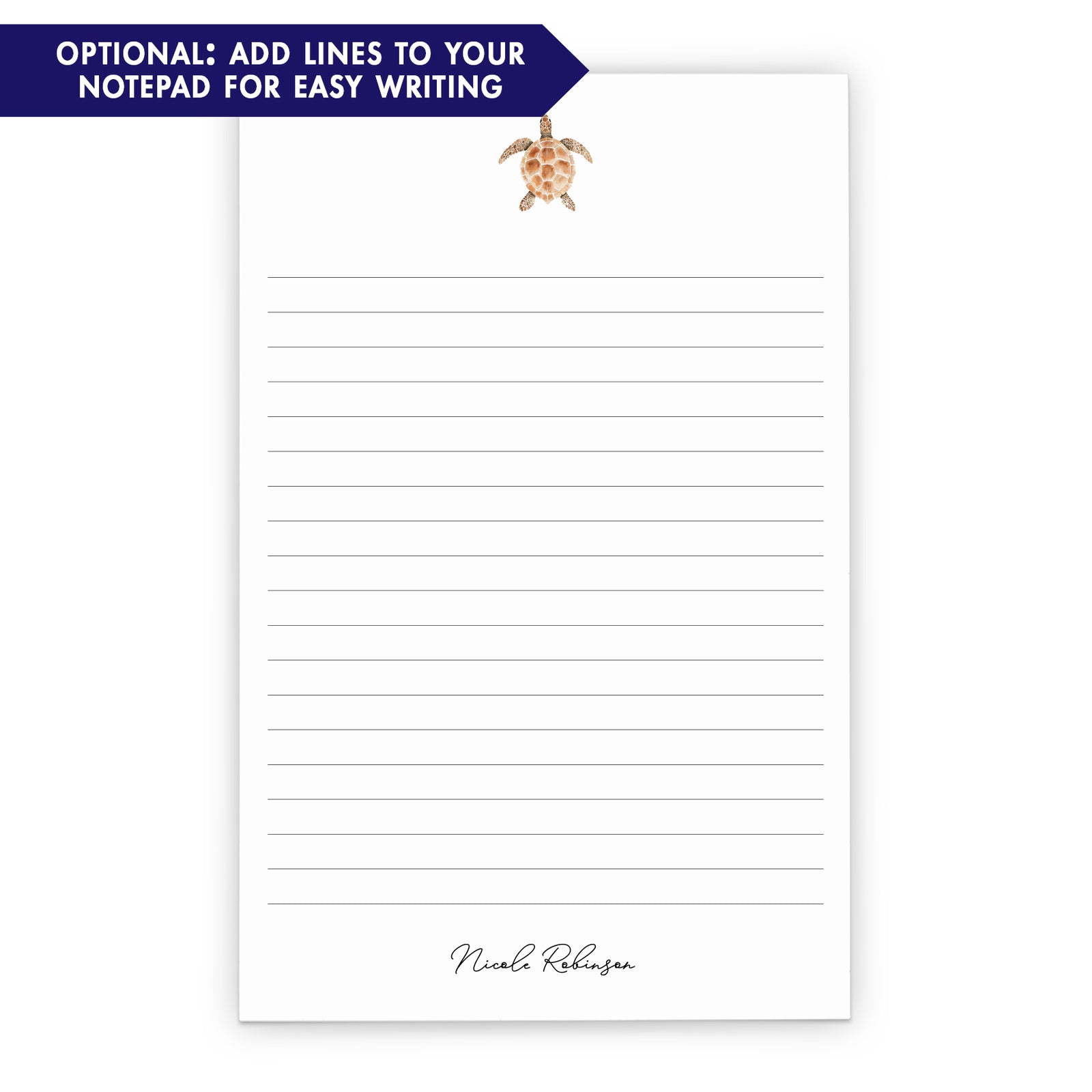 Sea Turtle Personalized Notepad