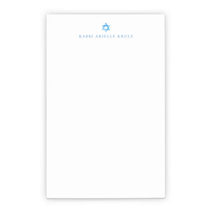 Star Of David Personalized Notepad