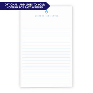 Star Of David Personalized Notepad