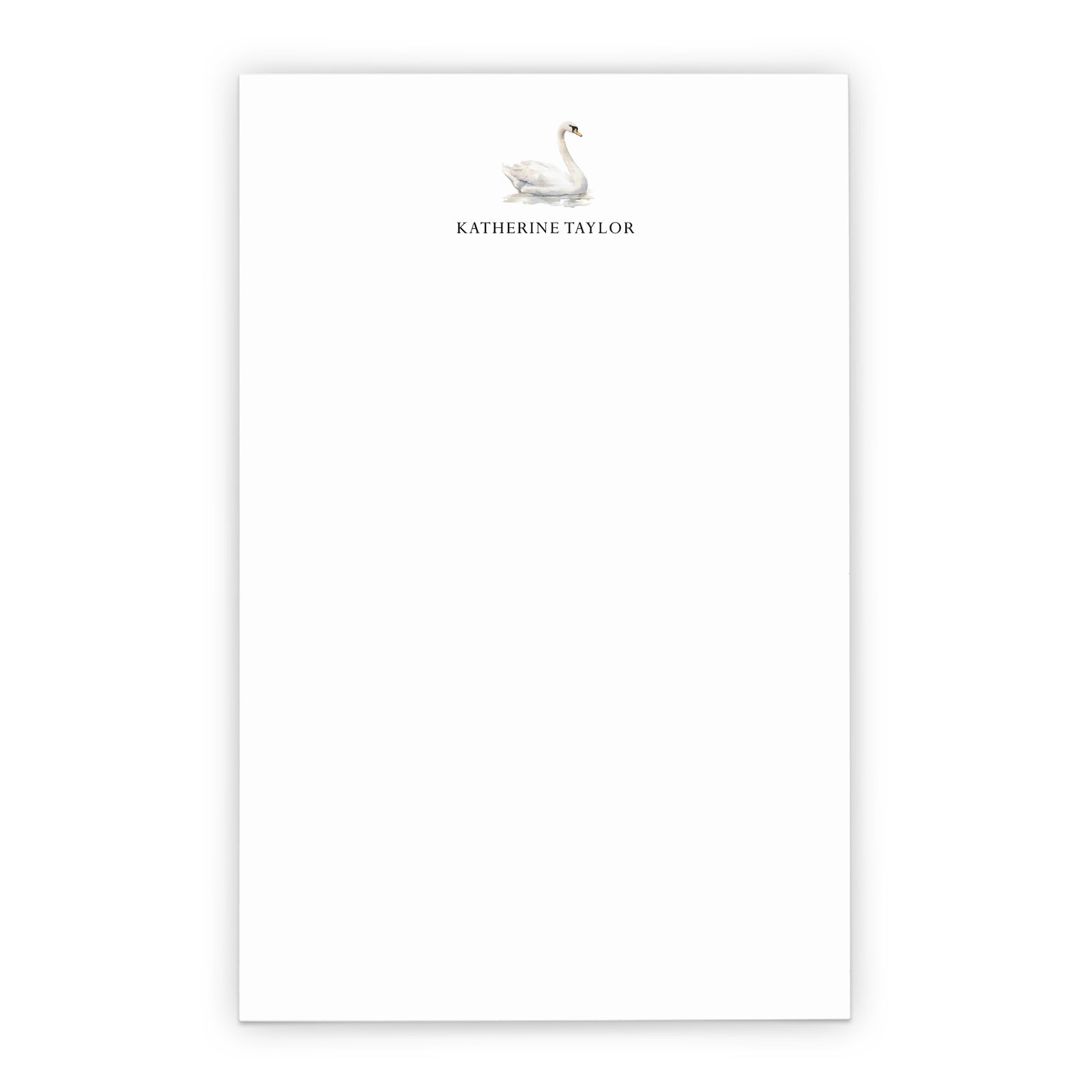Swan Personalized Notepad With Name