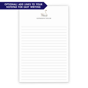 Swan Personalized Notepad With Name