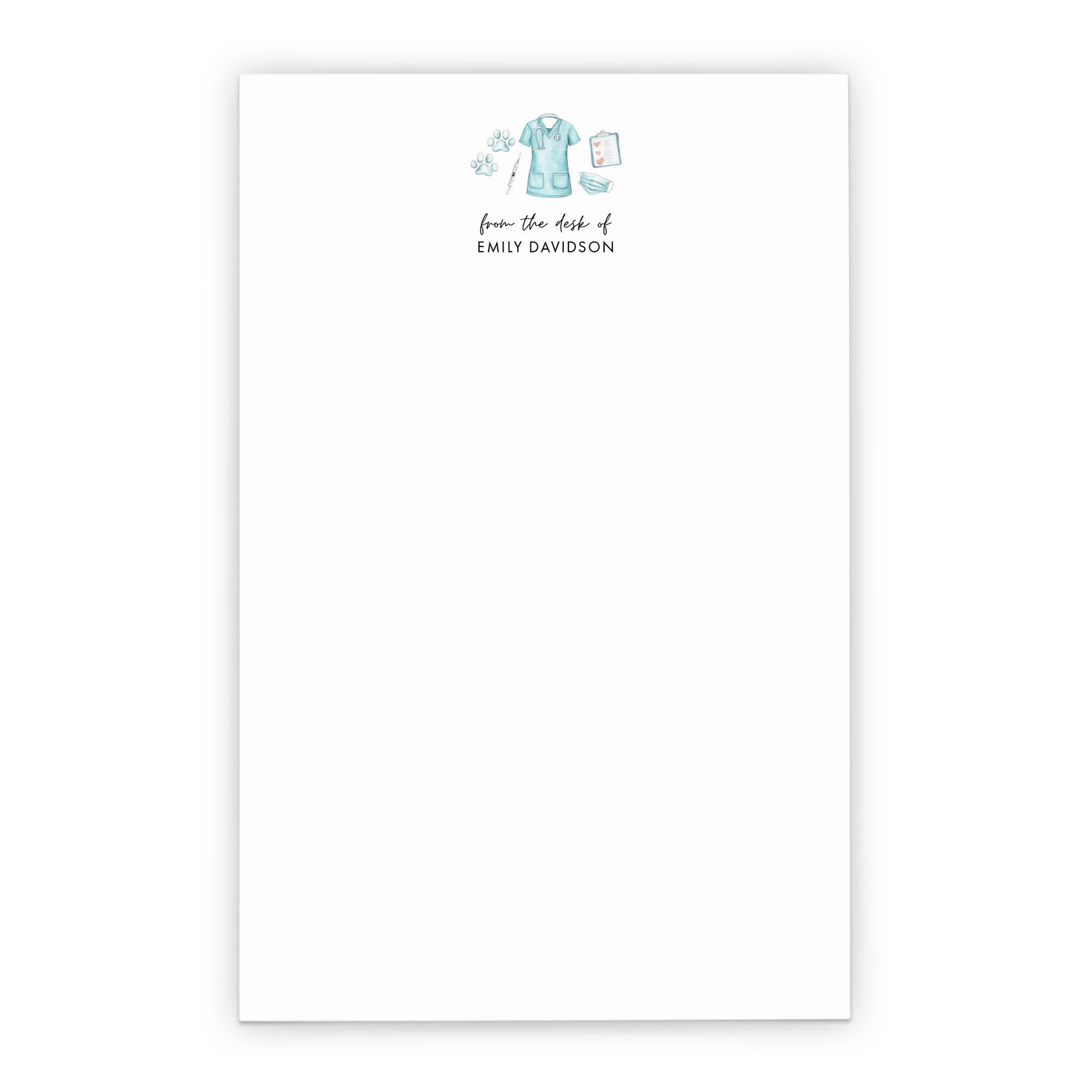 Personalized Veterinary Notepad For Work
