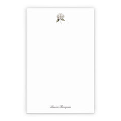 White Hydrangea Personalized Notepad