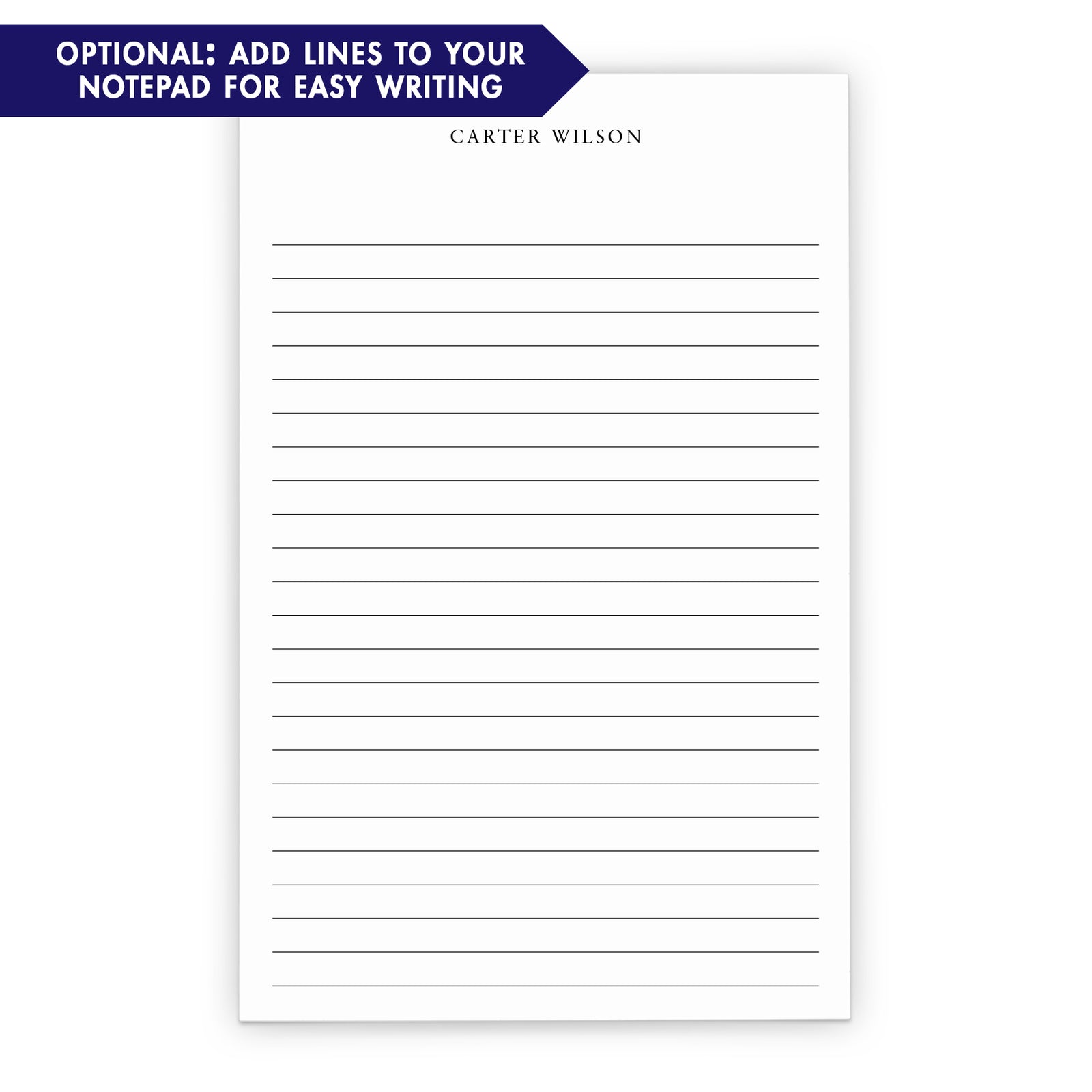 Minimalist Personalized Name Notepad