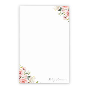 Blush Floral Personalized Notepad