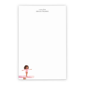 Gymnastics Personalized Notepad For Girls