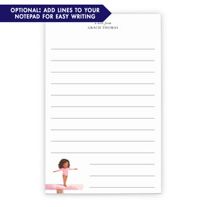 Gymnastics Personalized Notepad For Girls