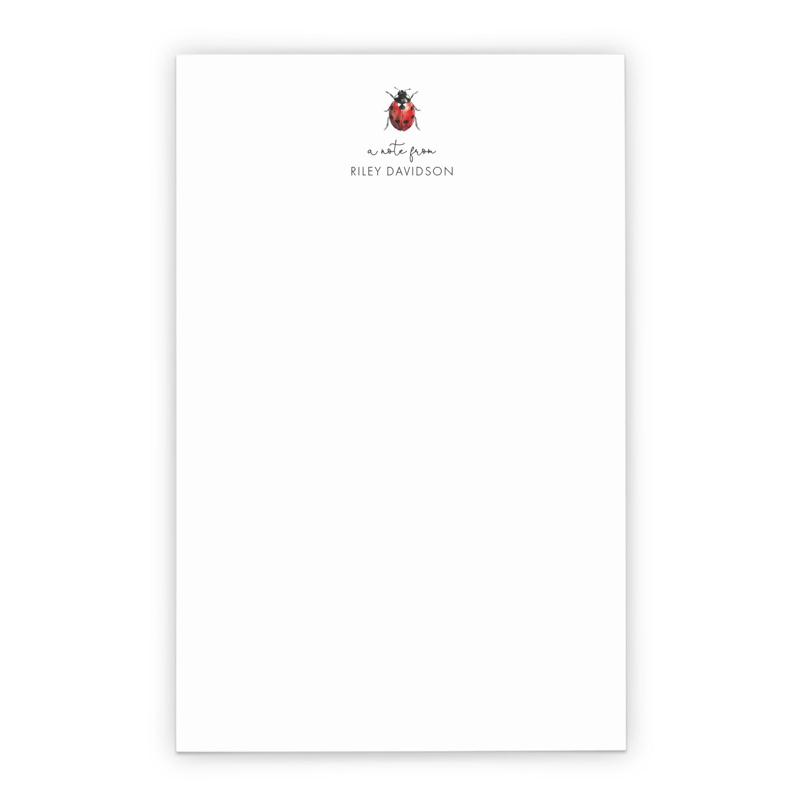 Ladybug Personalized Notepad For Kids