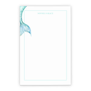 Mermaid Tail Personalized Notepad For Kids