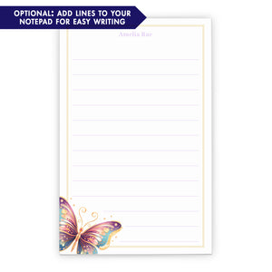 Butterfly Border Personalized Notepad