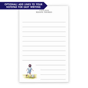 Soccer Boy Personalized Notepad