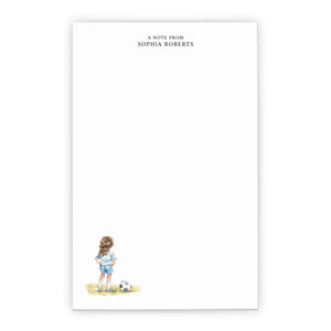 Soccer Girl Personalized Notepad