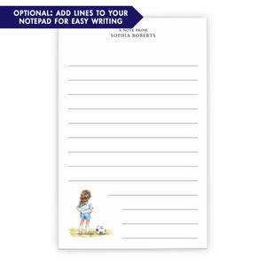Soccer Girl Personalized Notepad