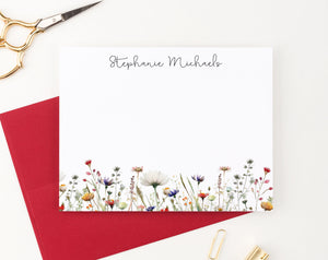Watercolor Wildflower Personalized Stationery Sets