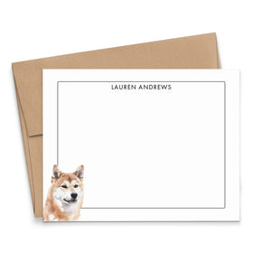 Personalized Shiba Inu Stationery Or Choose Your Dog Breed 