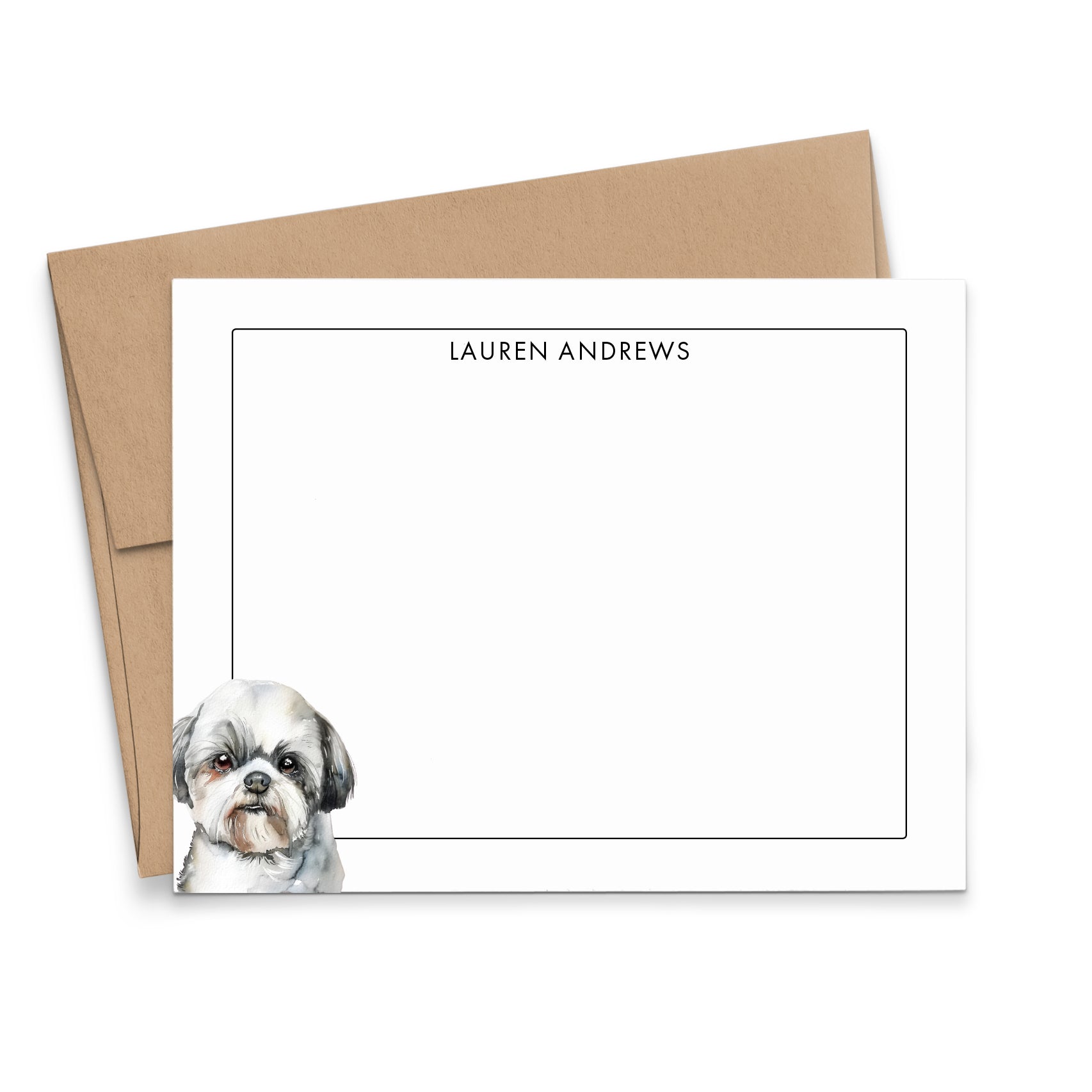 Watercolor Shih Tzu Note Cards Or Choose Your Dog Breed