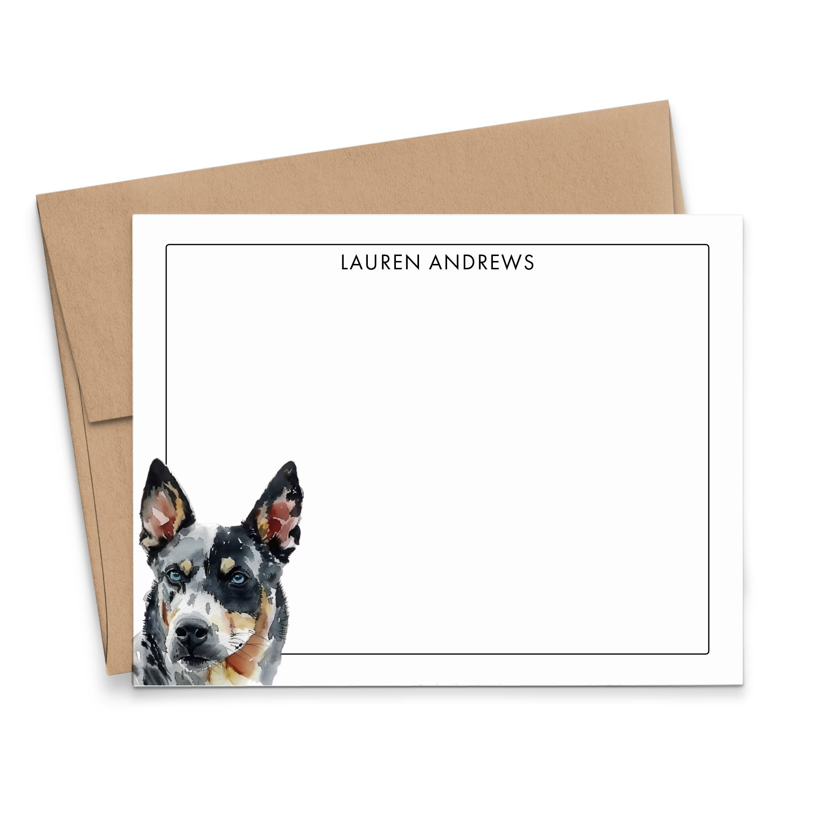 Australian Cattle Dog Notecards Or Choose Your Dog Breed