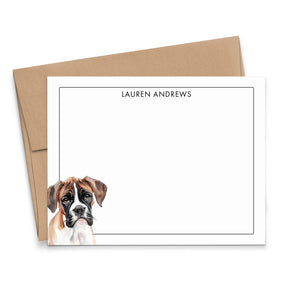 Personalized Boxer Dog Note Cards Or Choose Your Dog Breed