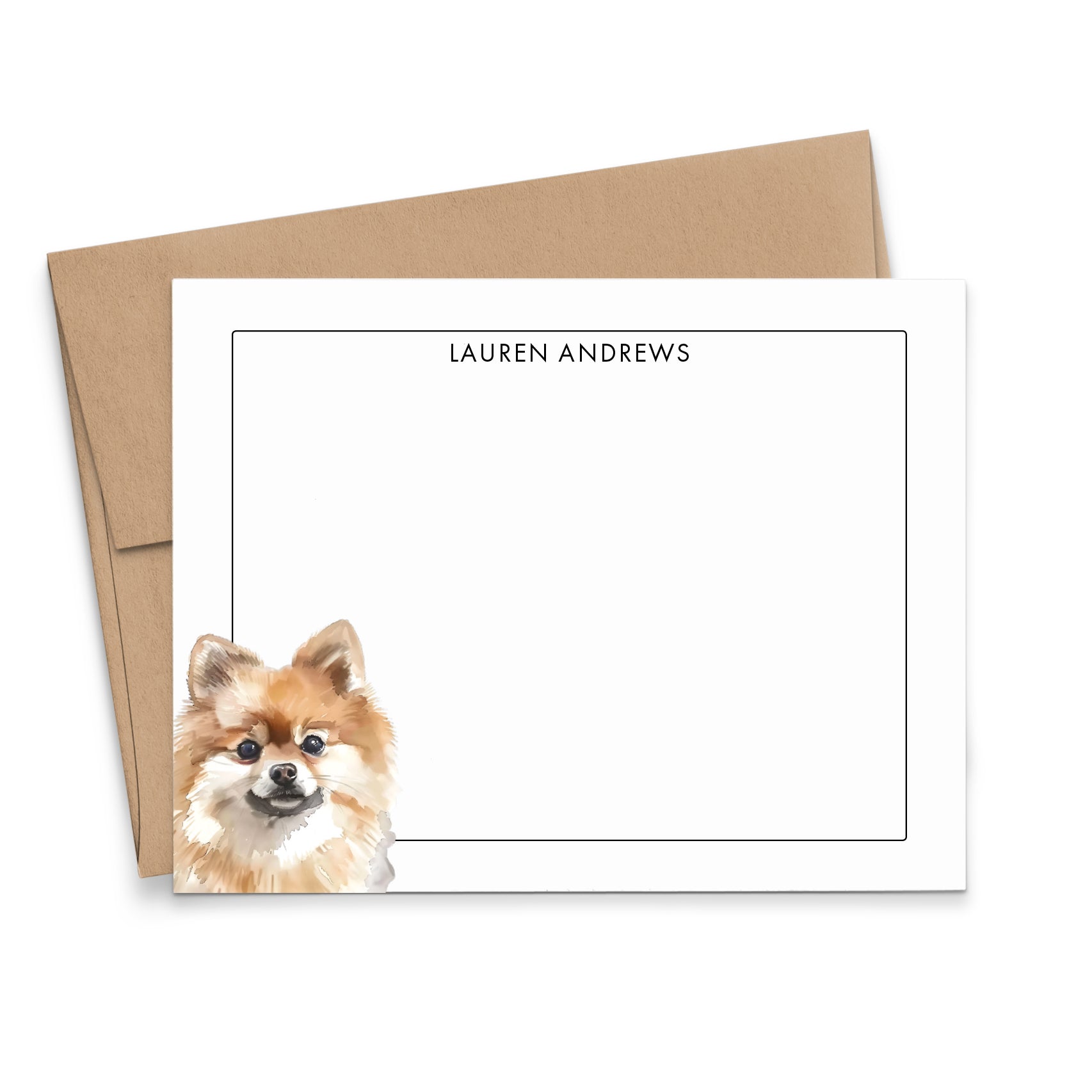 Personalized Pomeranian Stationery Or Choose Your Dog Breed