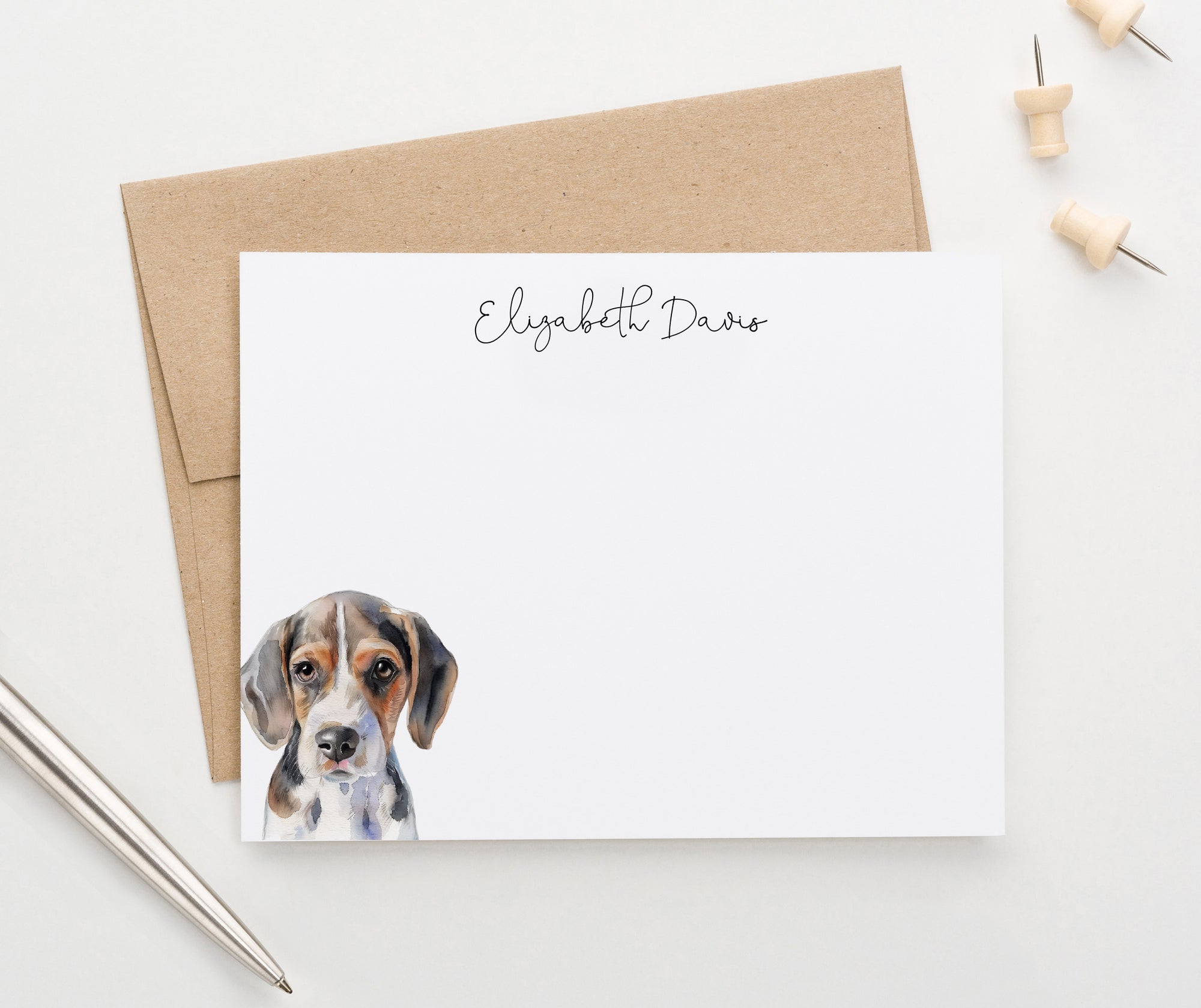 Watercolor Beagle Stationery Cards Or Choose Your Dog Breed