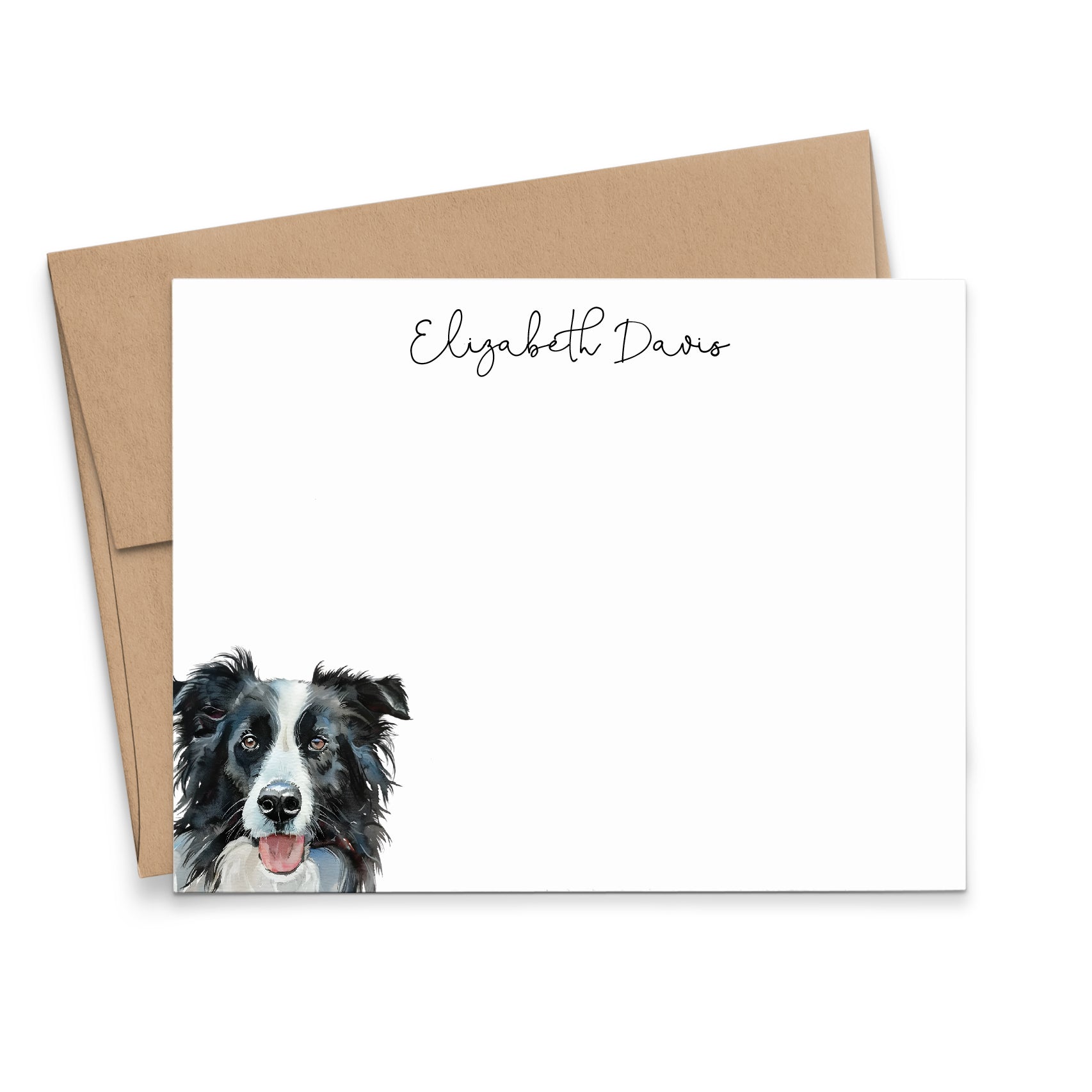 Border Collie Stationery Notecards Or Choose Your Dog Breed