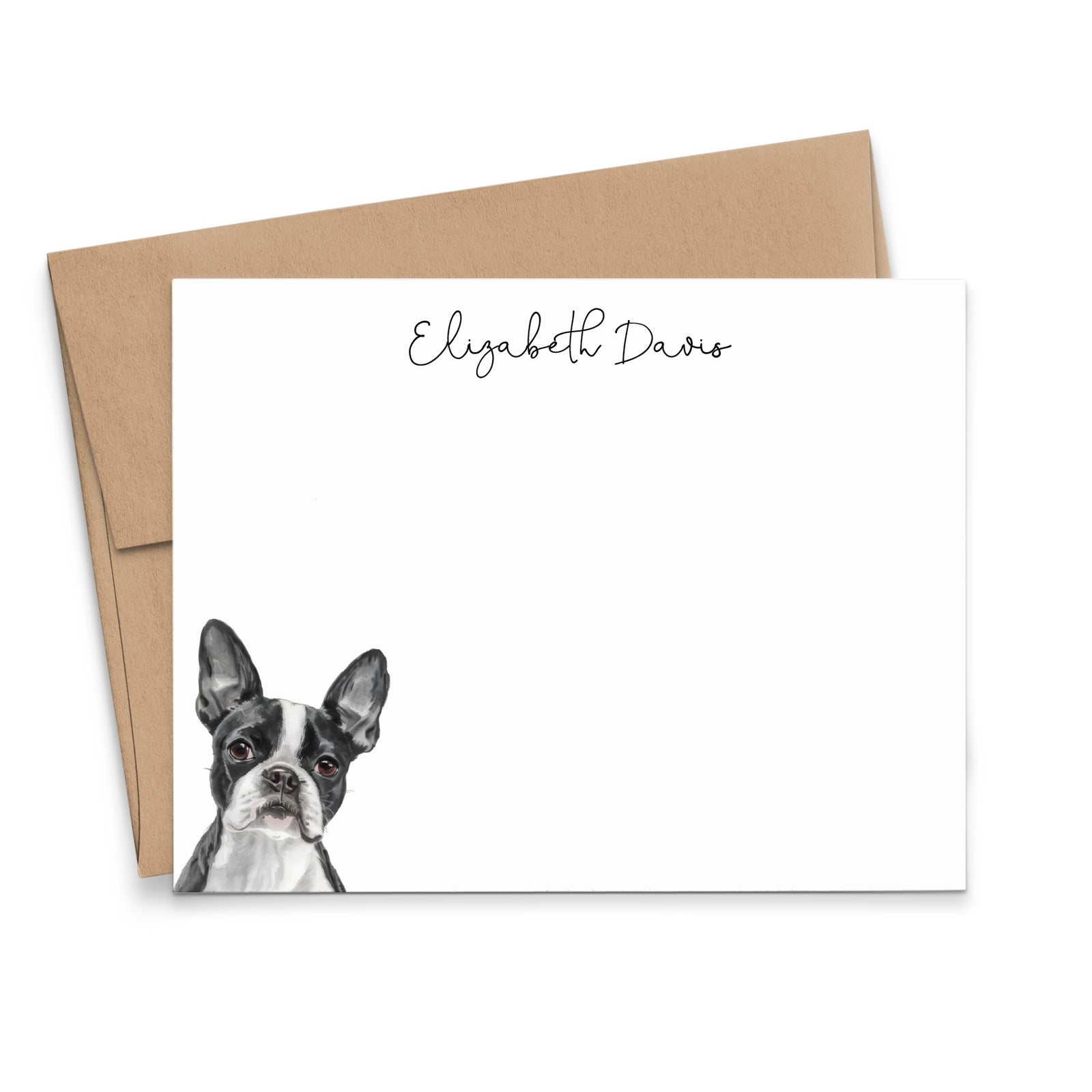 Boston Terrier Stationery Notecards Or Choose Your Dog Breed