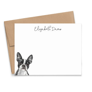 Boston Terrier Stationery Notecards Or Choose Your Dog Breed