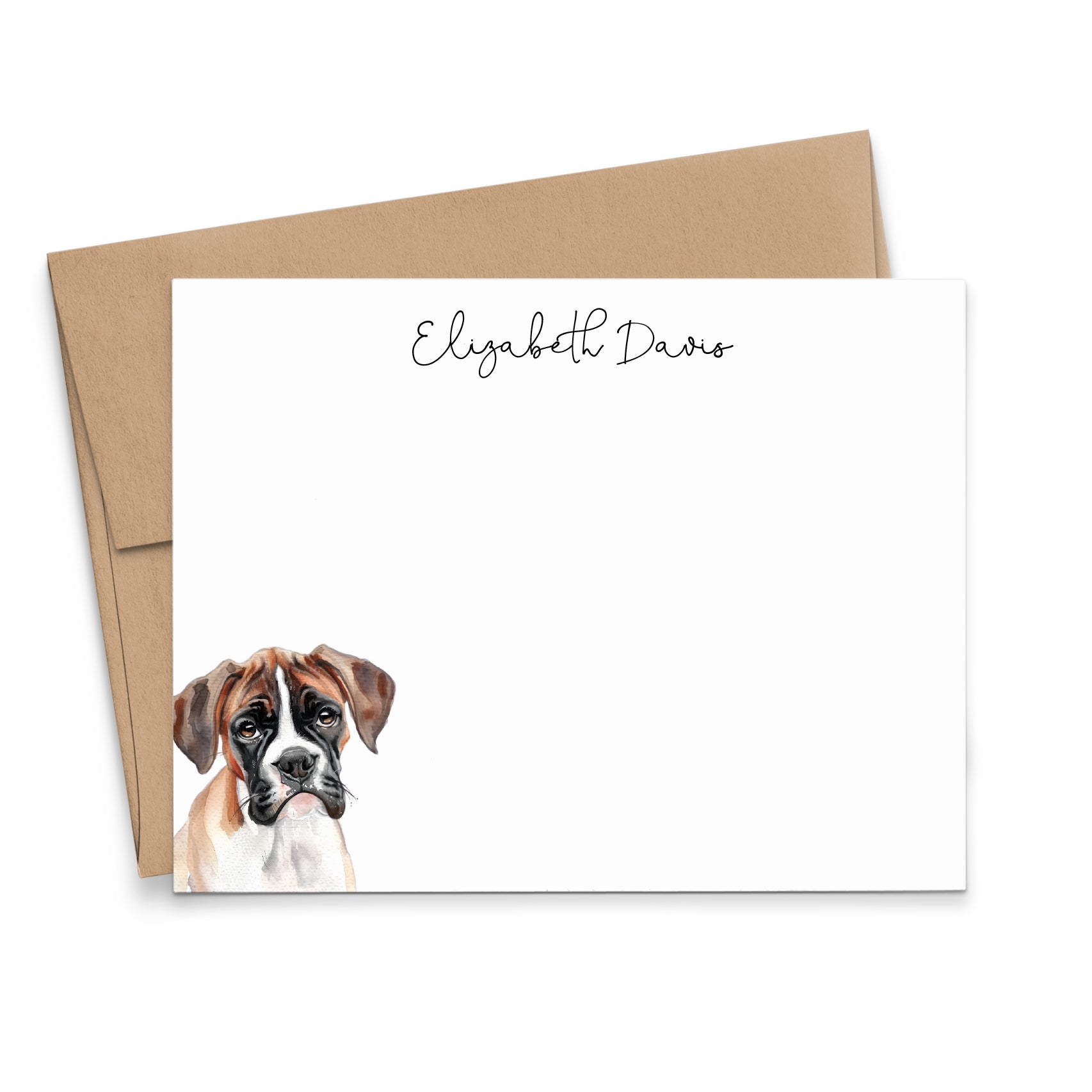 Custom Boxer Dog Stationery Cards Or Choose Your Dog Breed