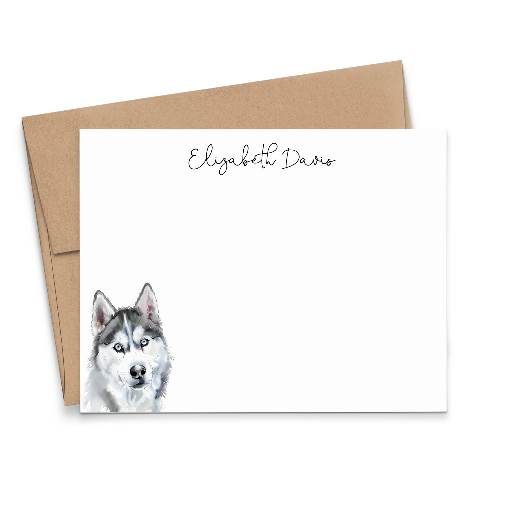 Custom Siberian Husky Note Cards Or Choose Your Dog Breed