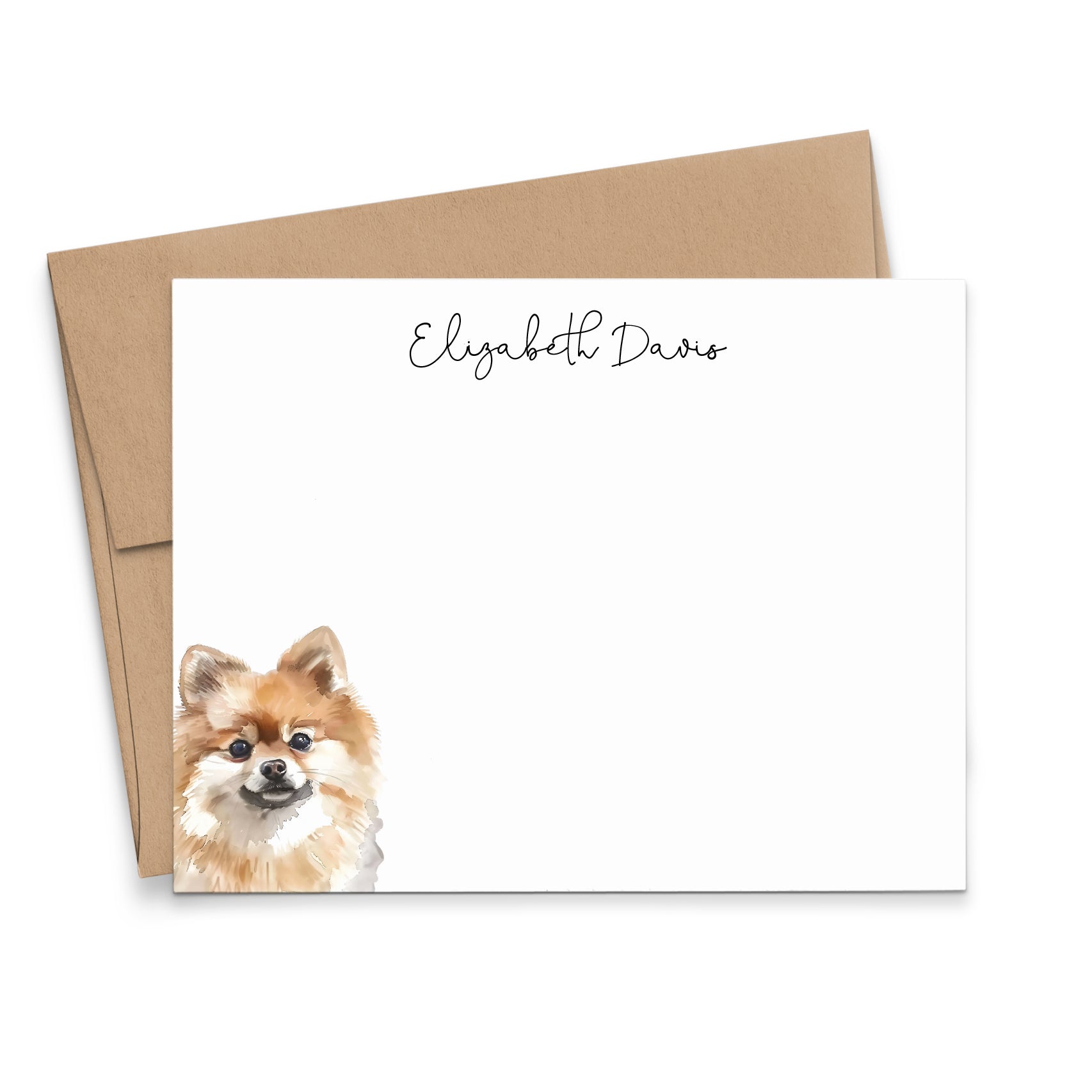 Watercolor Pomeranian Note Cards Or Choose Your Dog Breed