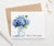 Folded Personalized Hydrangea Notecards For Women